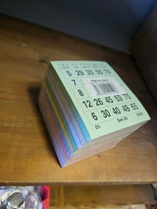 1000 bingokaarten in 10 kleuren